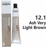 Loreal Majirel Hair Color 50G 12.1 Ash Very Light Brown+ Oxidant 1000Ml Combo